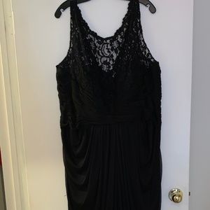 David's Bridal Black Lace Gown 24W